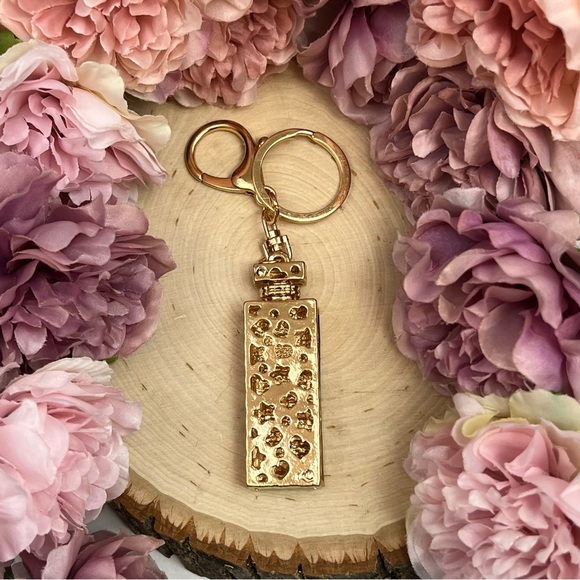 Chic Multicolor Crystal Perfume Bottle Keychain Charm - Picture 13 of 14